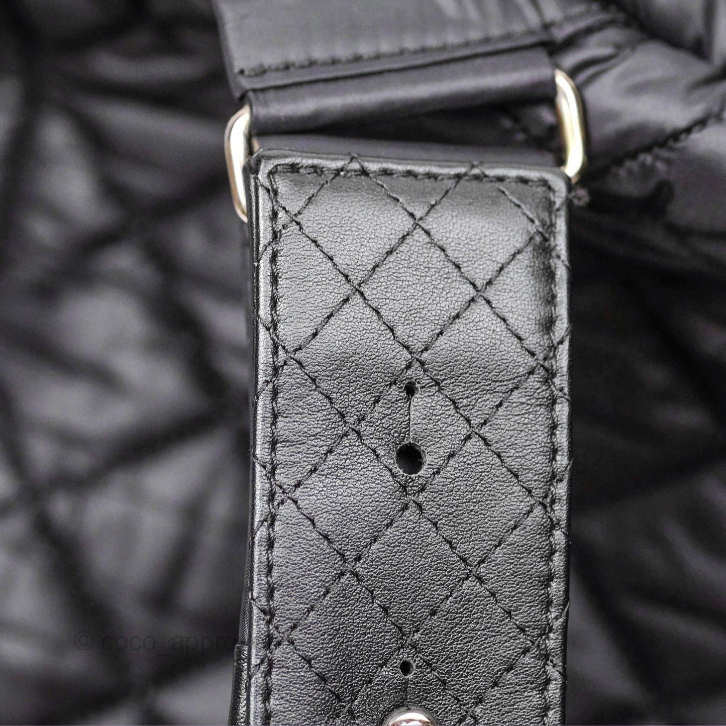 Chanel Coco Cocoon Backpack Black Nylon Silver Hardware