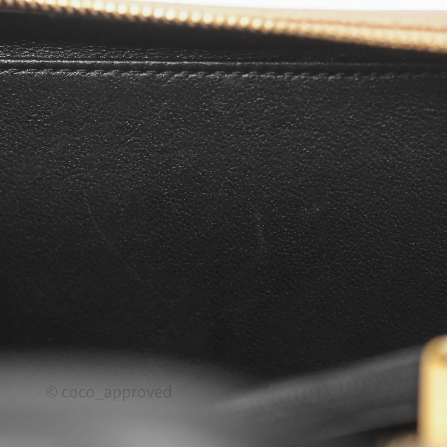Chanel Quilted Medium CC Filigree Vanity Case Beige Caviar Gold Hardware