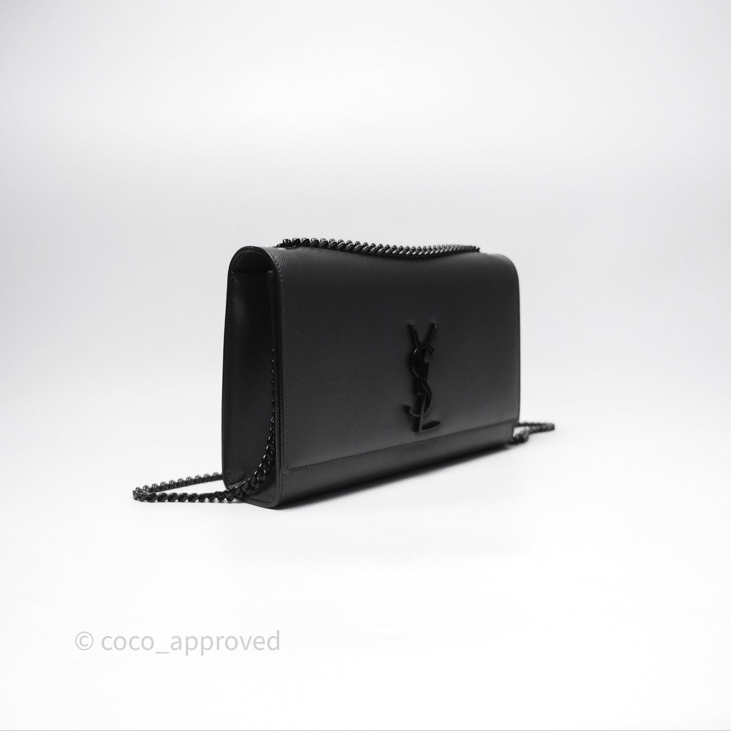 Saint Laurent Kate Medium Grained Leather Shoulder Bag So Black