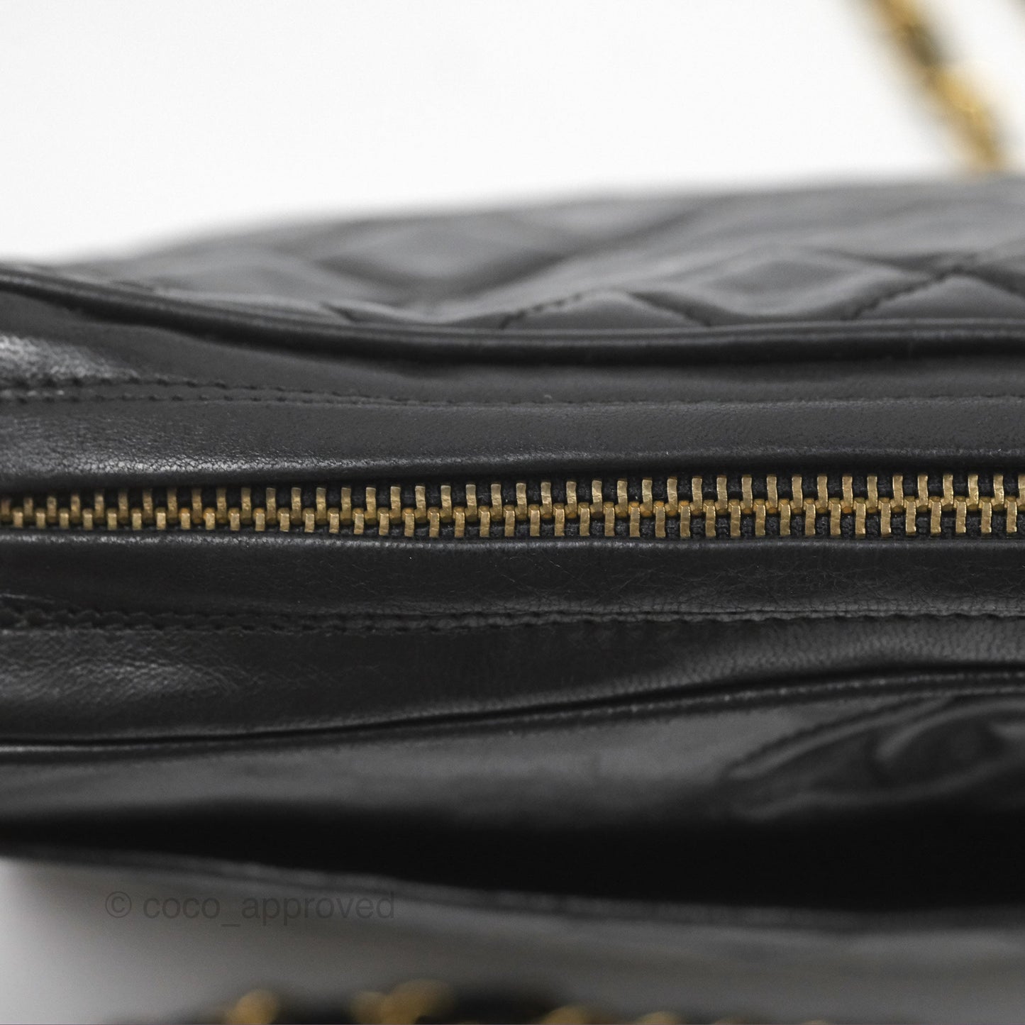 Chanel Vintage Camera Bag Black Lambskin Gold Hardware
