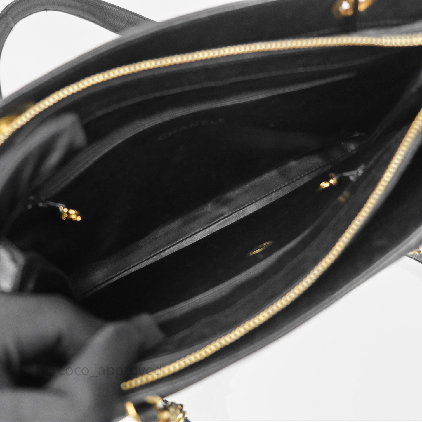 Chanel Vintage Tote Black 24K Gold Hardware