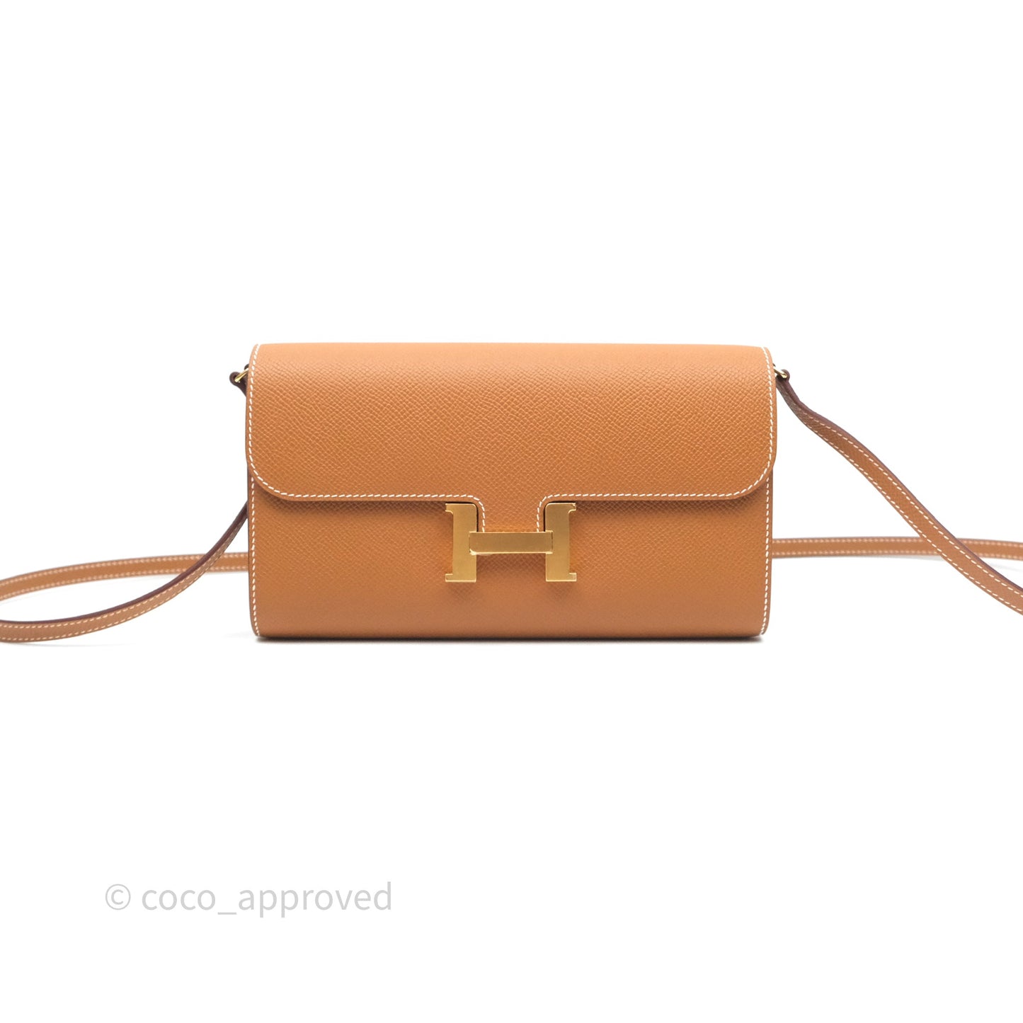 Hermès Constance Long To Go Wallet Gold Epsom Gold Hardware