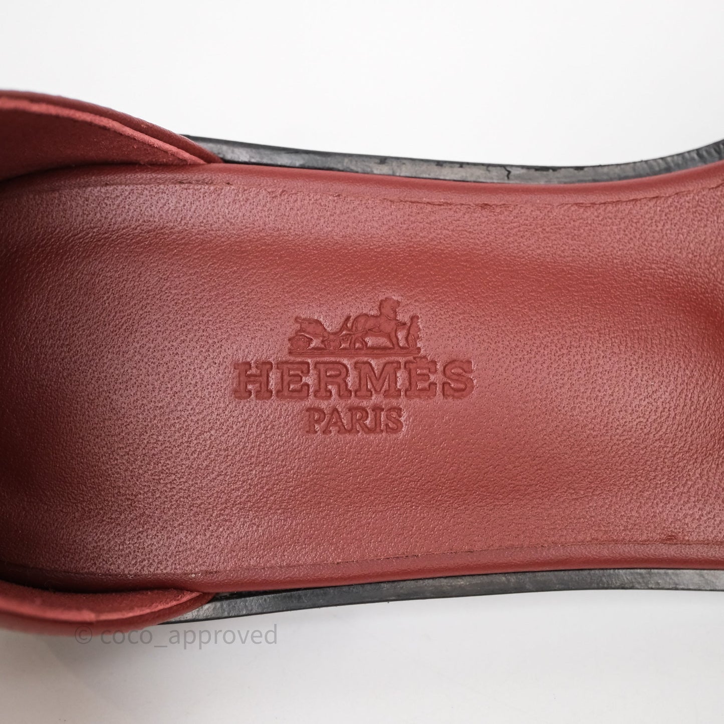 Hermes Sandales Santorini Rouge Tomette Size 36.5