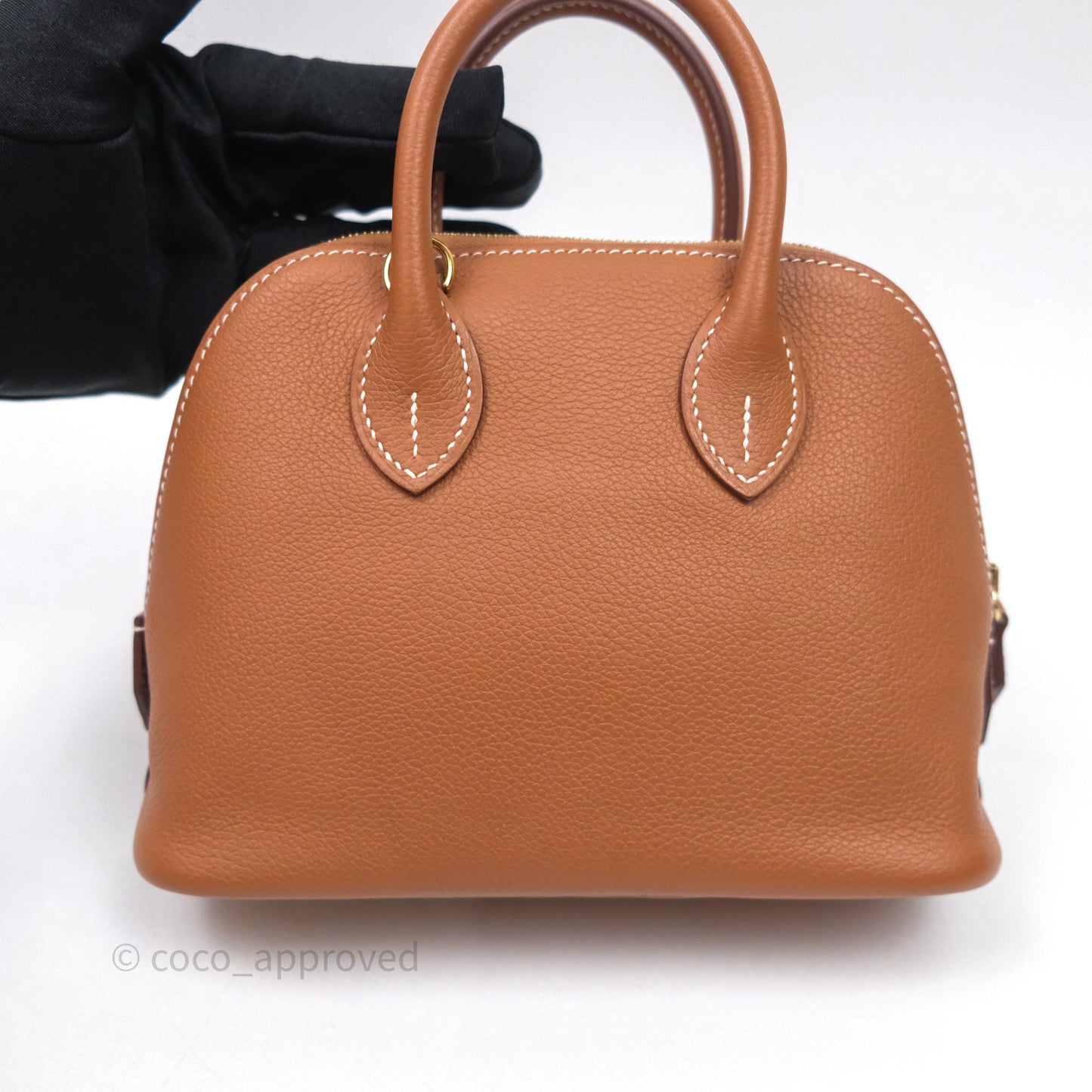 Hermès Bolide Mini 1923 Gold Evercolor Gold Hardware