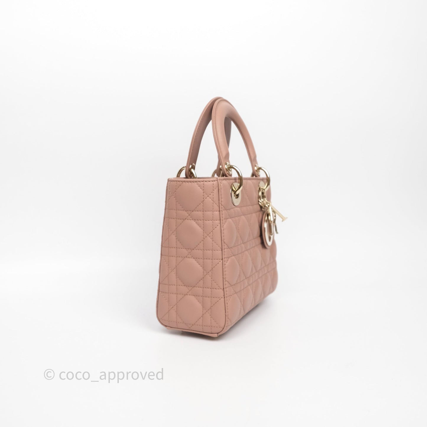 Christian Dior Small Lady Dior My ABCDior Bag Blush Cannage Lambskin