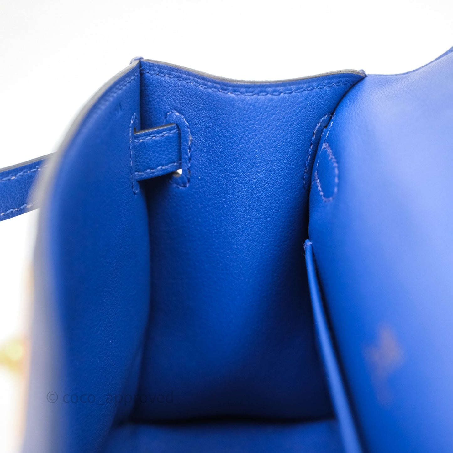 Hermès Kelly Pochette Clutch Electric Blue Swift Gold Hardware
