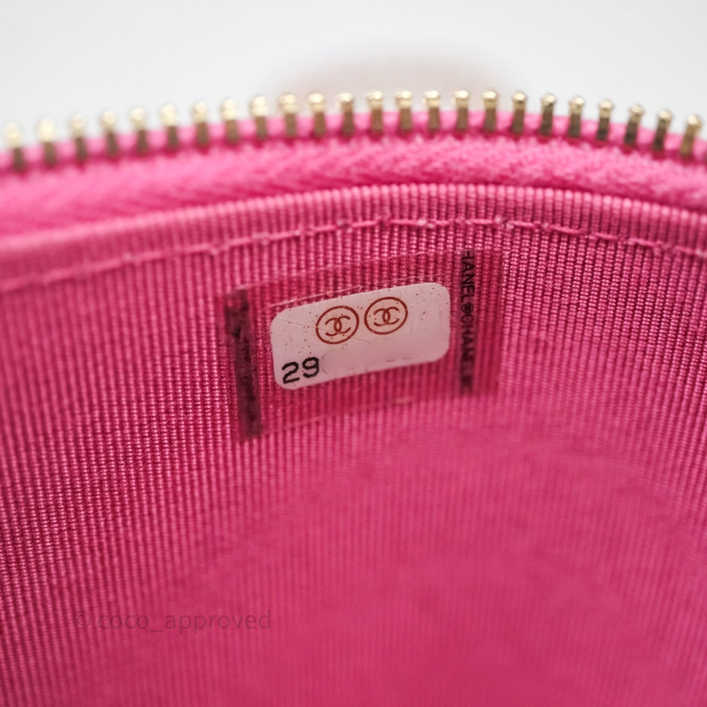 Chanel Classic Vanity With Chain Pink Caviar Gold Hardware