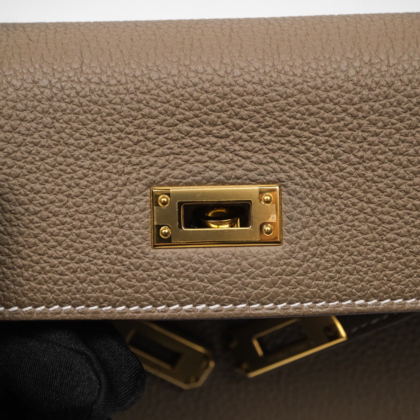 Hermes Kelly 25 Etoupe 18 Togo Gold Hardware