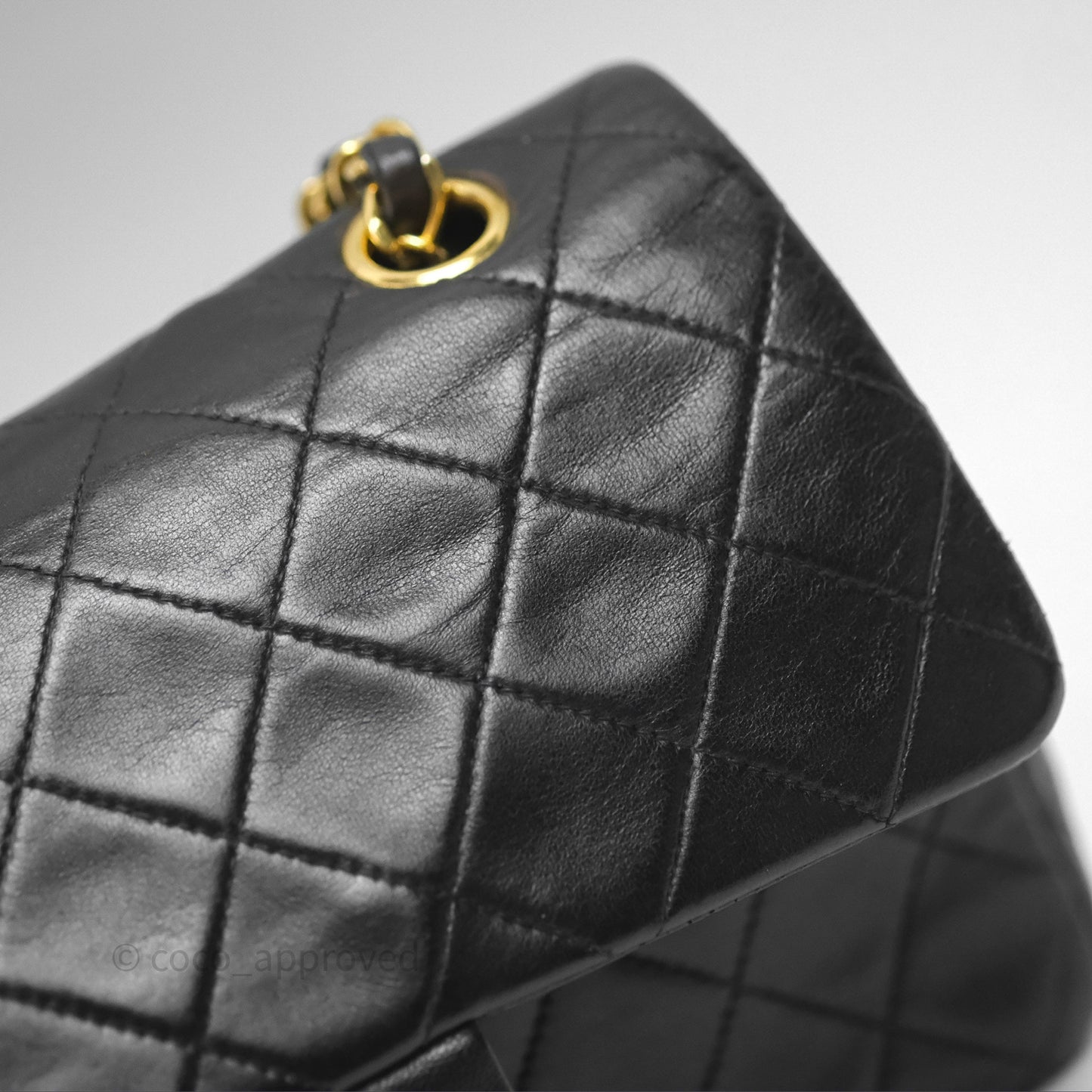 Chanel Classic Vintage Small Flap Black Lambskin 24K Gold Hardware