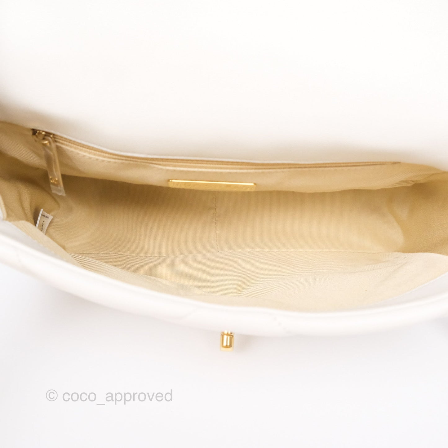 Chanel 19 Small White Mixed Hardware