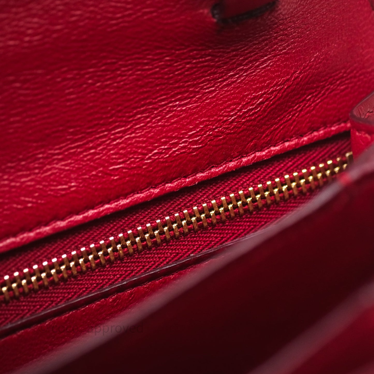Celine Small Classic Box Flap Red Calfskin