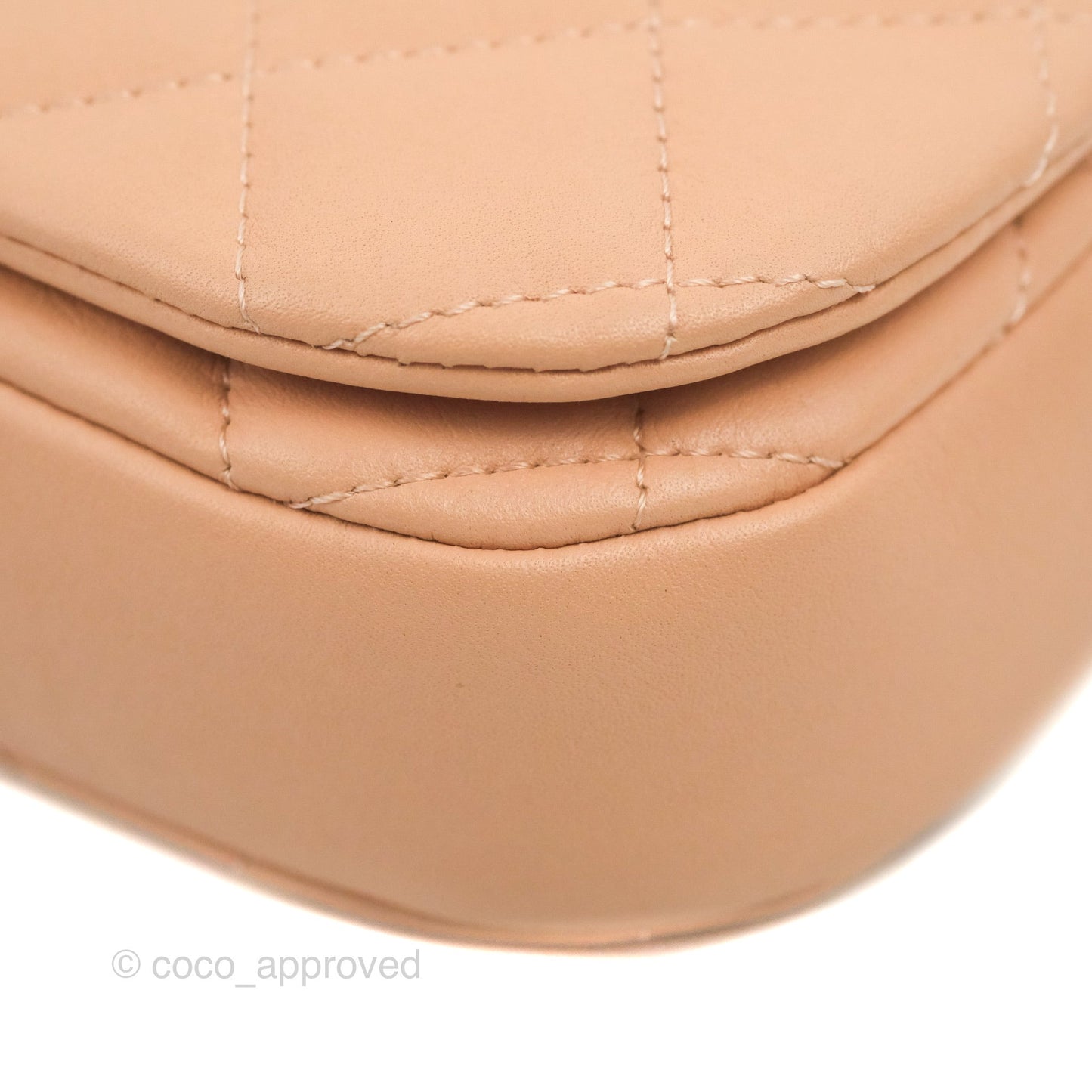 Chanel Clutch with Chain Beige Pink Calfskin Aged Gold Hardware