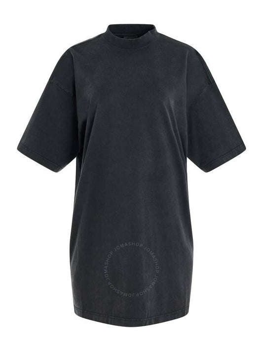 Luxury Balenciaga Women's BLACK logo print t-shirt 739037 TPVU4 1569