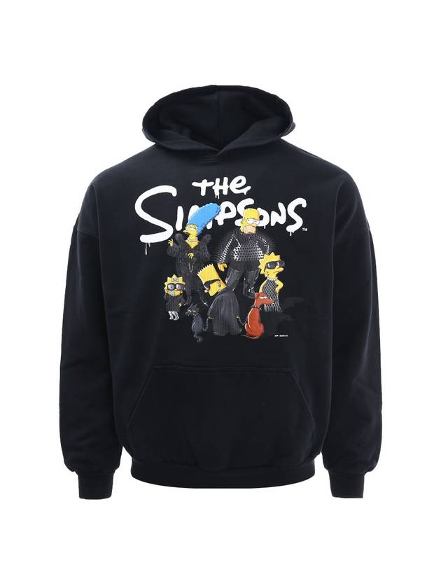 Luxury Balenciaga Men's Simpson Overfit Hoodie Black