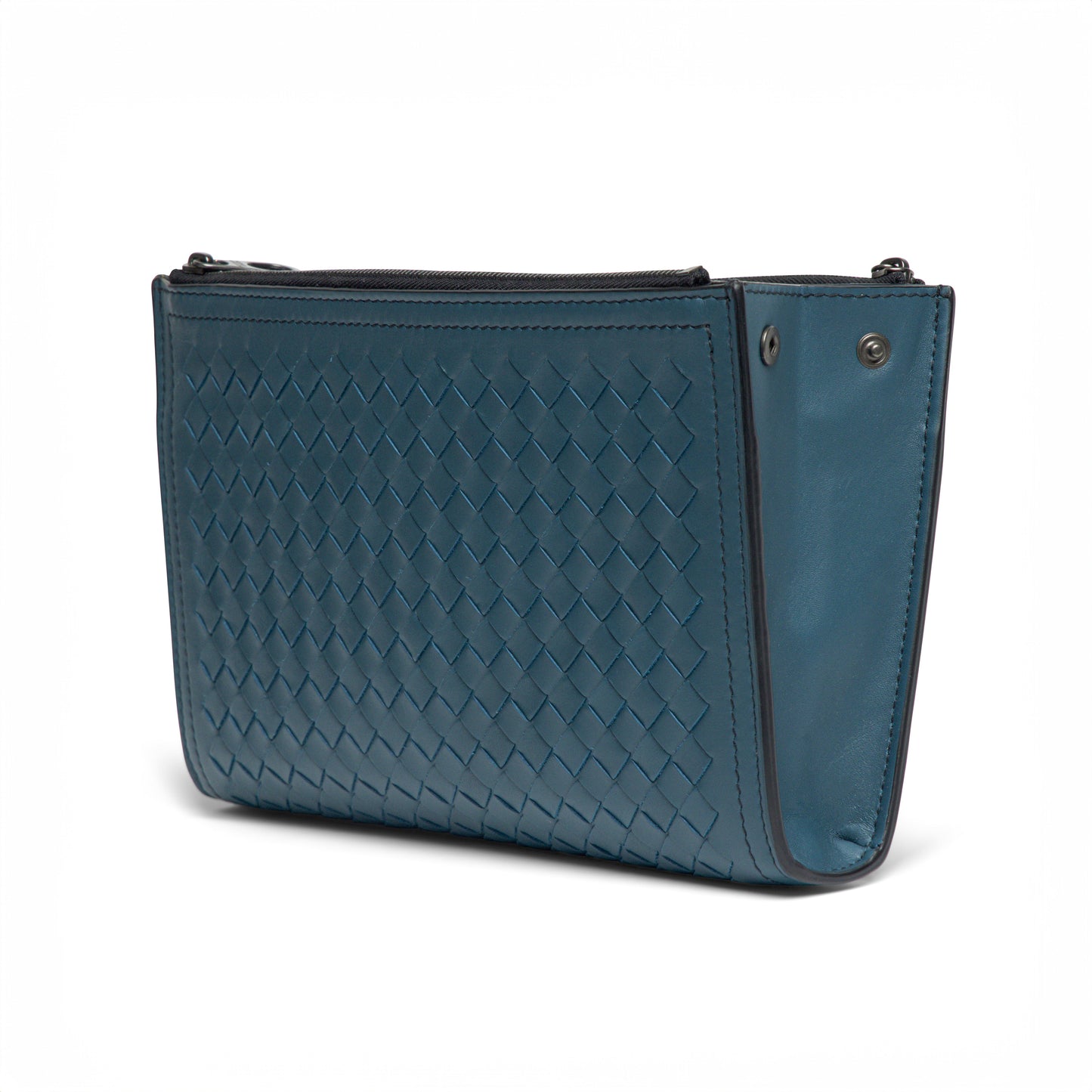 Luxury Bottega Veneta Intrecciato Leather Wristlet Bag