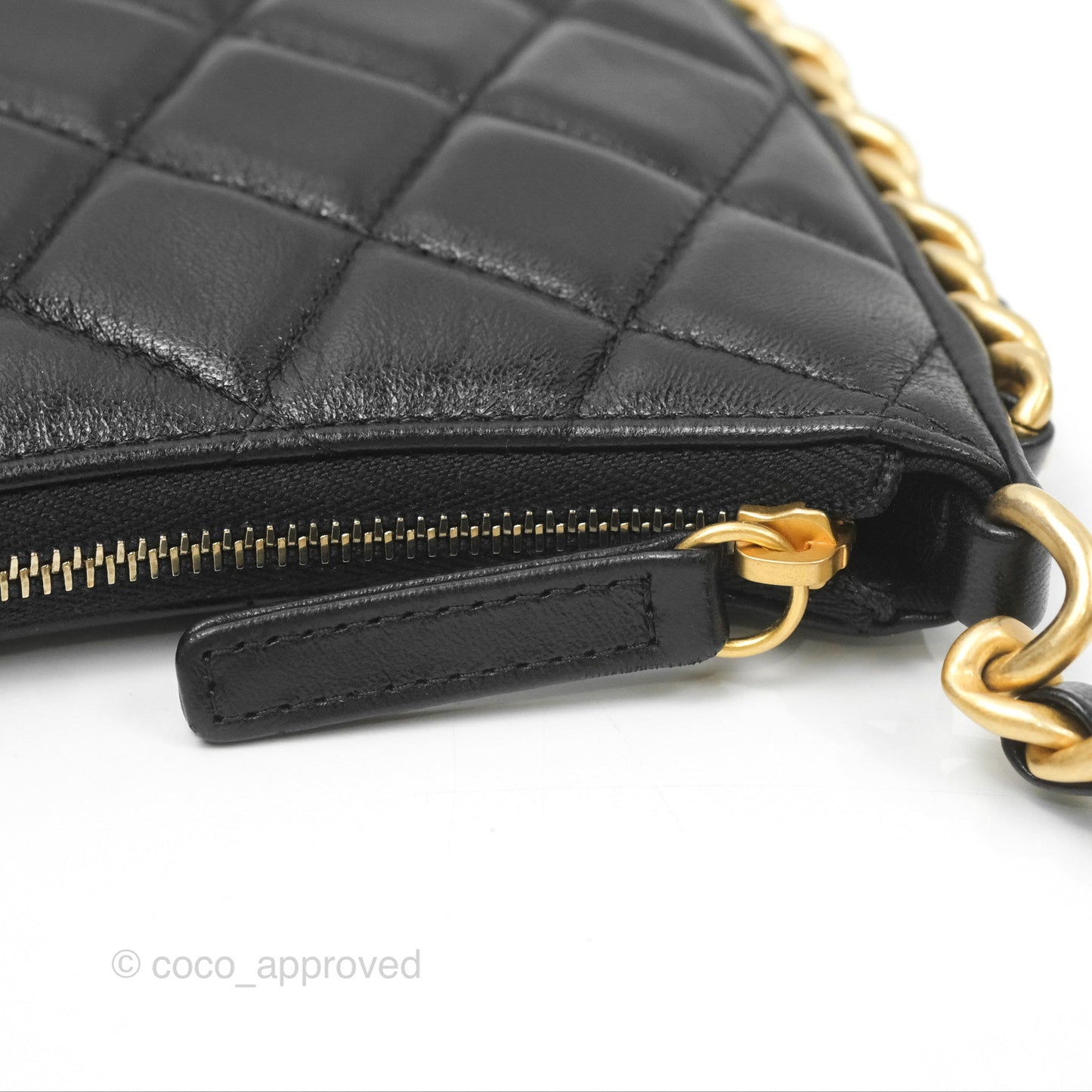 Chanel Chain Around Hobo Bag Black Lambskin Aged Gold Hardware 23B