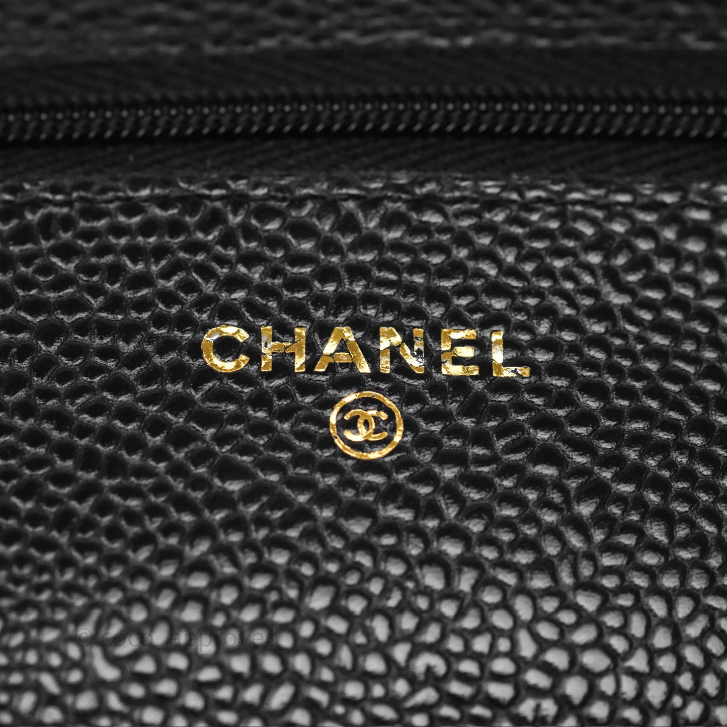 Chanel Classic Wallet On Chain WOC Quilted  Black Caviar Gold Hardware
