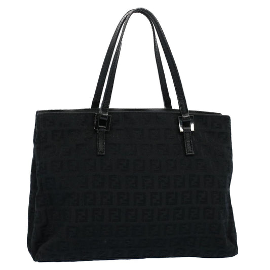 Luxury FendiZucchino Canvas Hand Bag Black55024