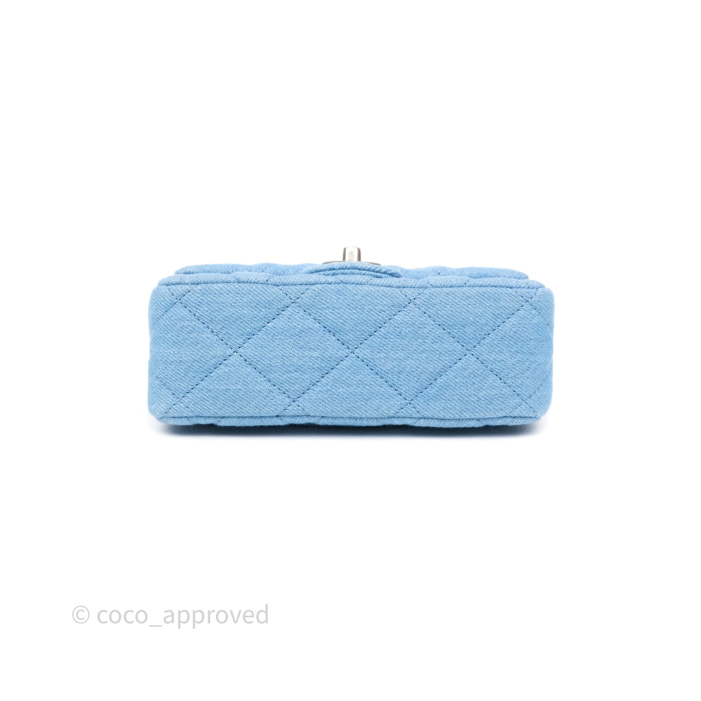 Chanel Heart Crush Mini Flap Bag Blue Denim Aged Silver Hardware