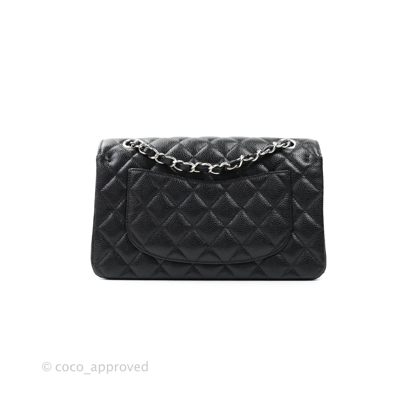 Chanel Classic Small S/M Flap Black Caviar Silver Hardware