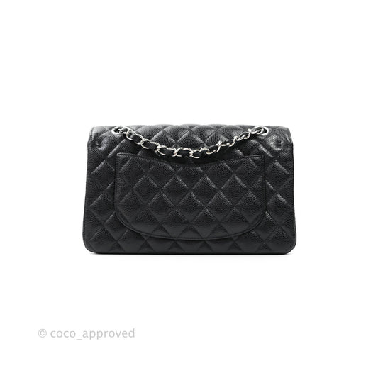 Chanel Classic Small S/M Flap Black Caviar Silver Hardware