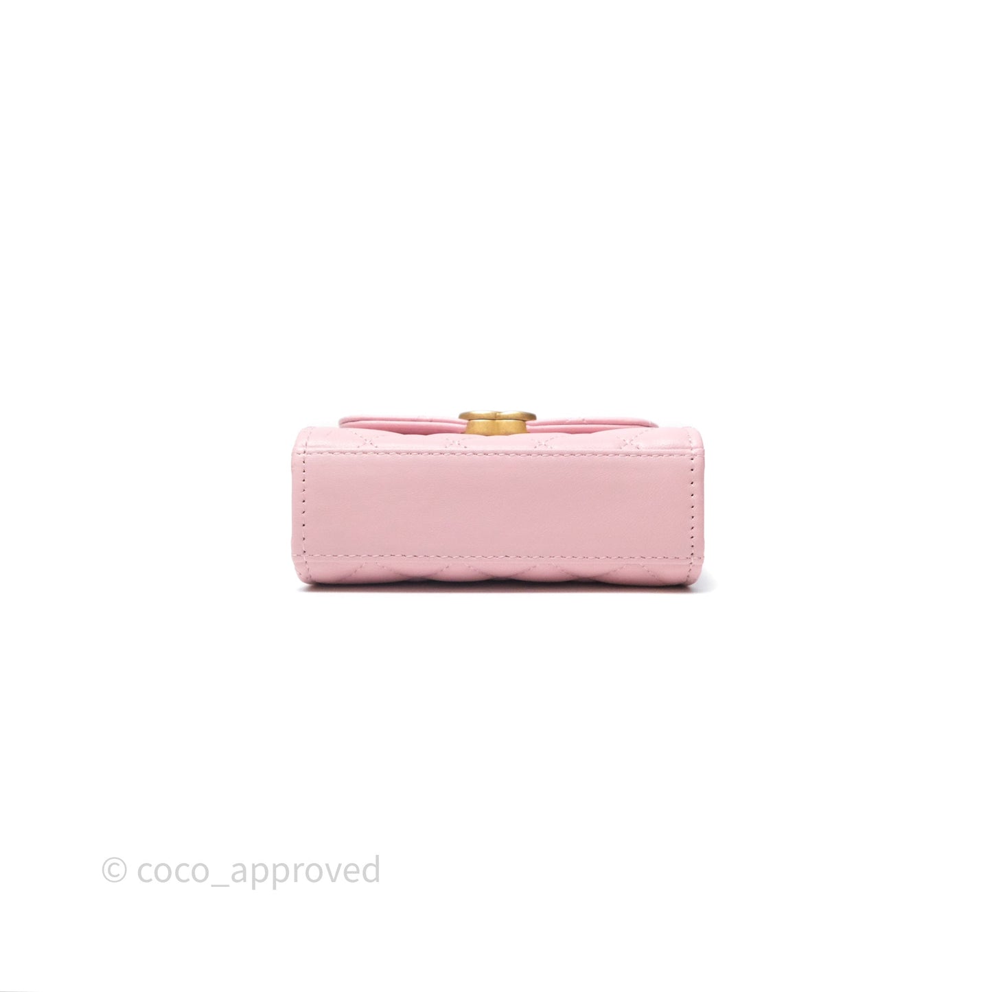 Chanel Mini Enamel Handle Clutch on Chain Pink Lambskin Gold Hardware 22B