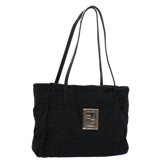 Luxury FendiZucca Canvas Tote Bag Black55033