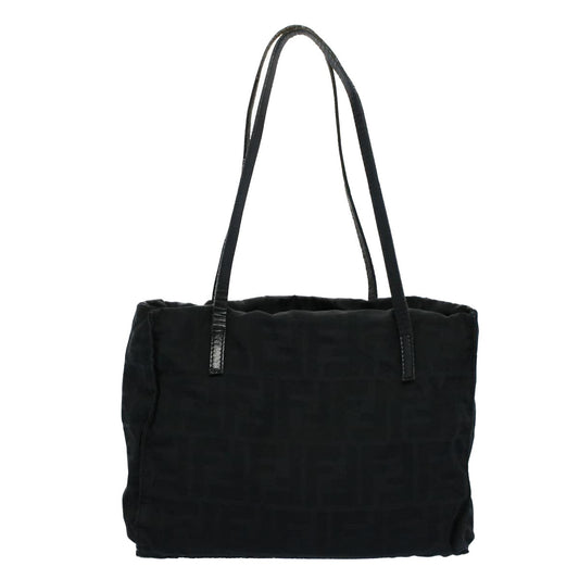 Luxury FendiZucca Canvas Tote Bag Black55033
