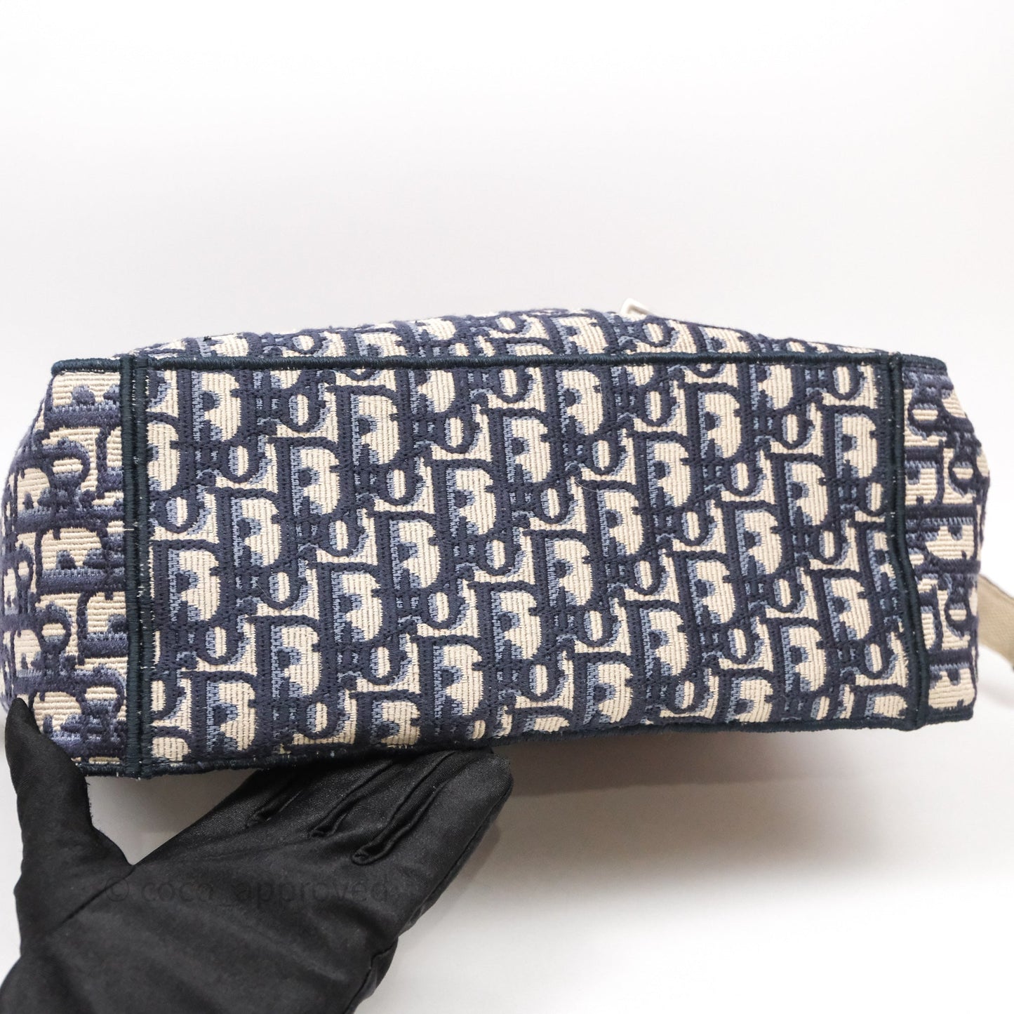 Christian Dior Medium DiorCamp Messenger Bag Oblique Embroidery Blue