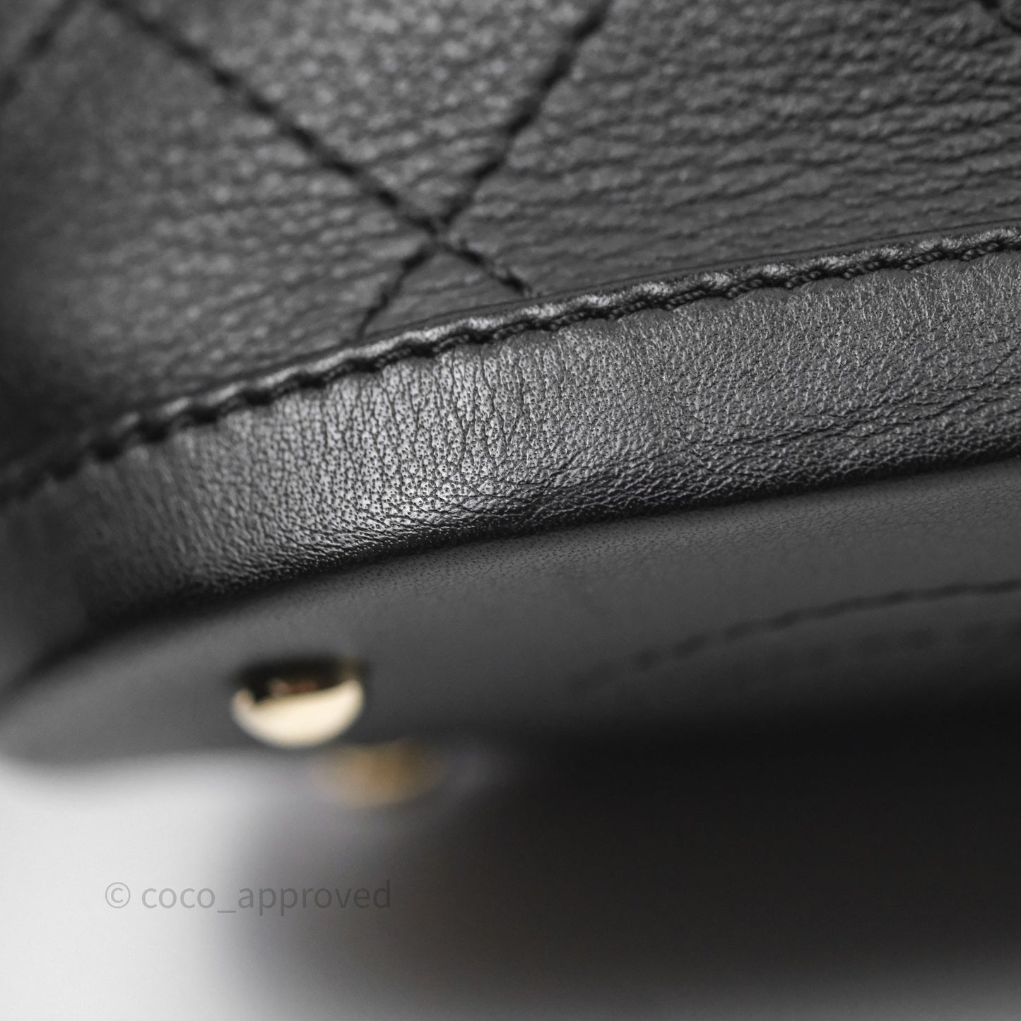 Chanel Quilted Drawstring Bucket Bag Black Calfskin Gold Hardware