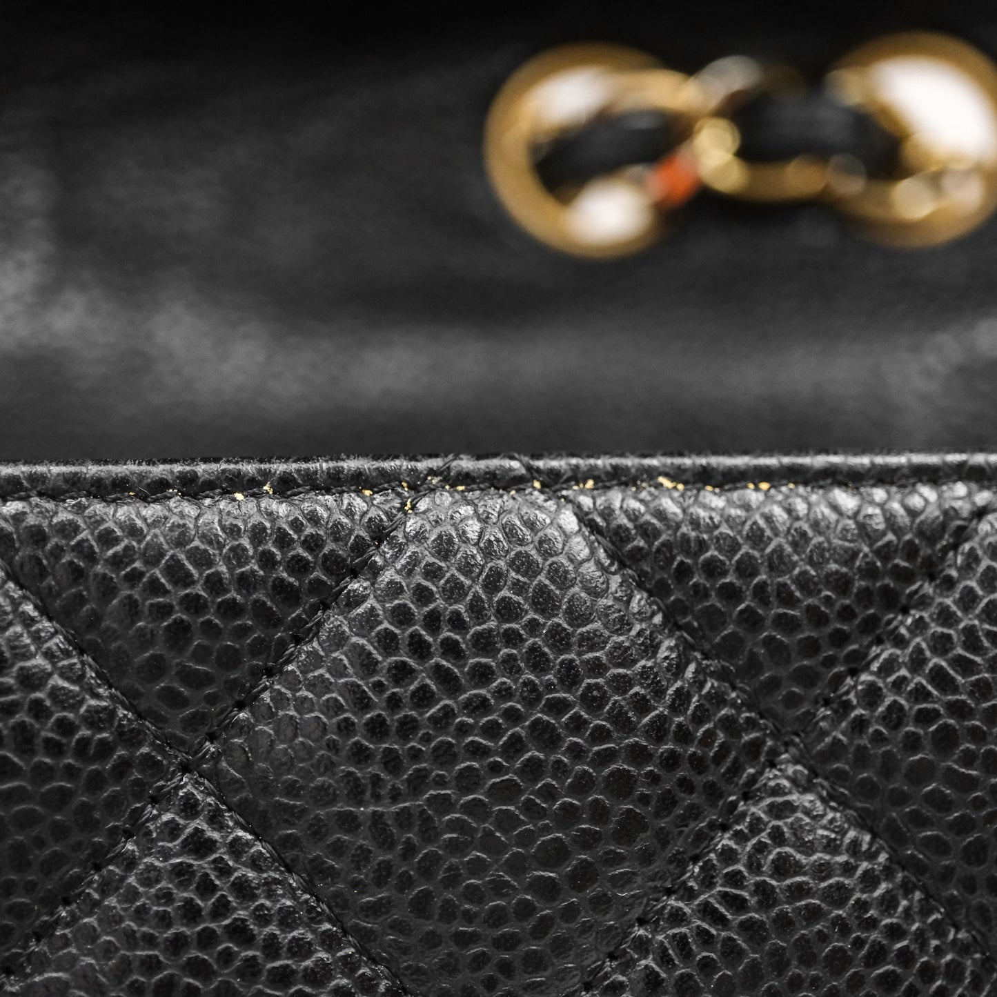 Chanel Jumbo Single Flap Black Caviar Gold Hardware⁣⁣