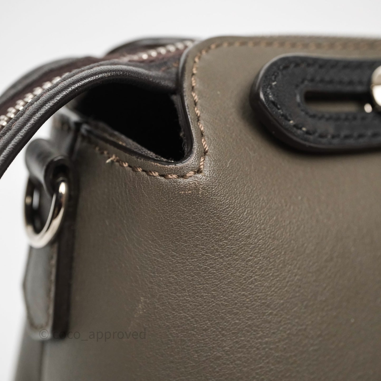 Fendi By The Way Medium Leather Satchel Dark Grey Bag