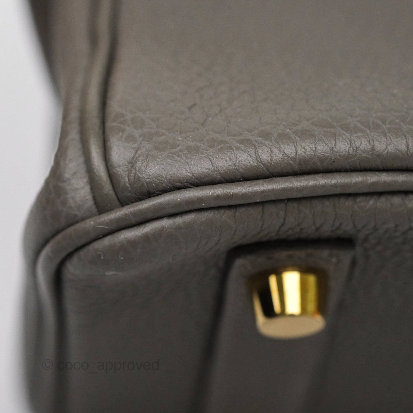 Hermès Birkin 25 Retourne Gris Meyer 0L Togo Gold Hardware