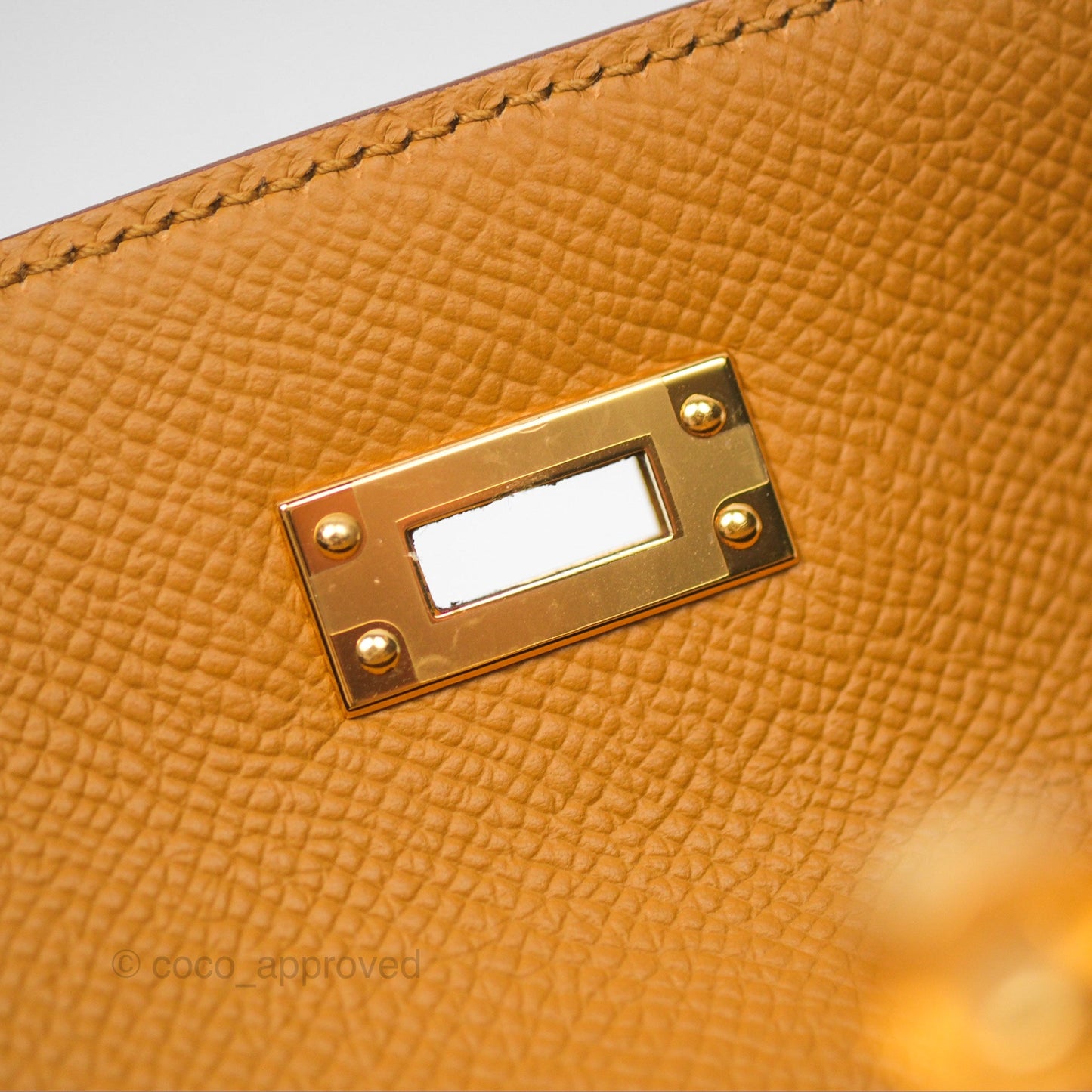 Hermès Sellier Kelly 25 Sesame 2S Epsom Gold Hardware