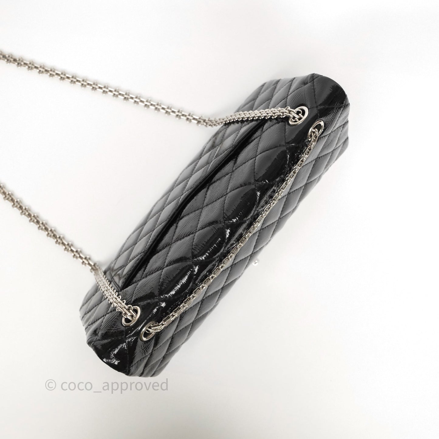 Chanel 2.55 Reissue Glazed Calfskin So Black 227 Silver Hardware