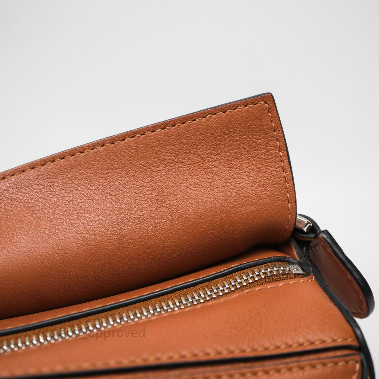 Loewe Mini Puzzle Bag Tan Calfskin Palladium Hardware