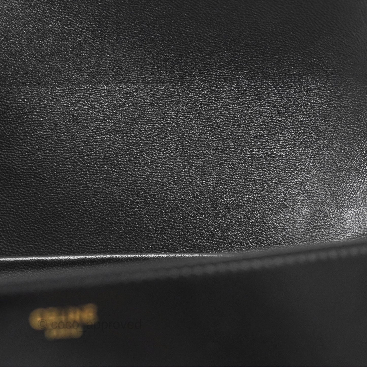 Celine Triomphe Shoulder Bag Black Calfskin