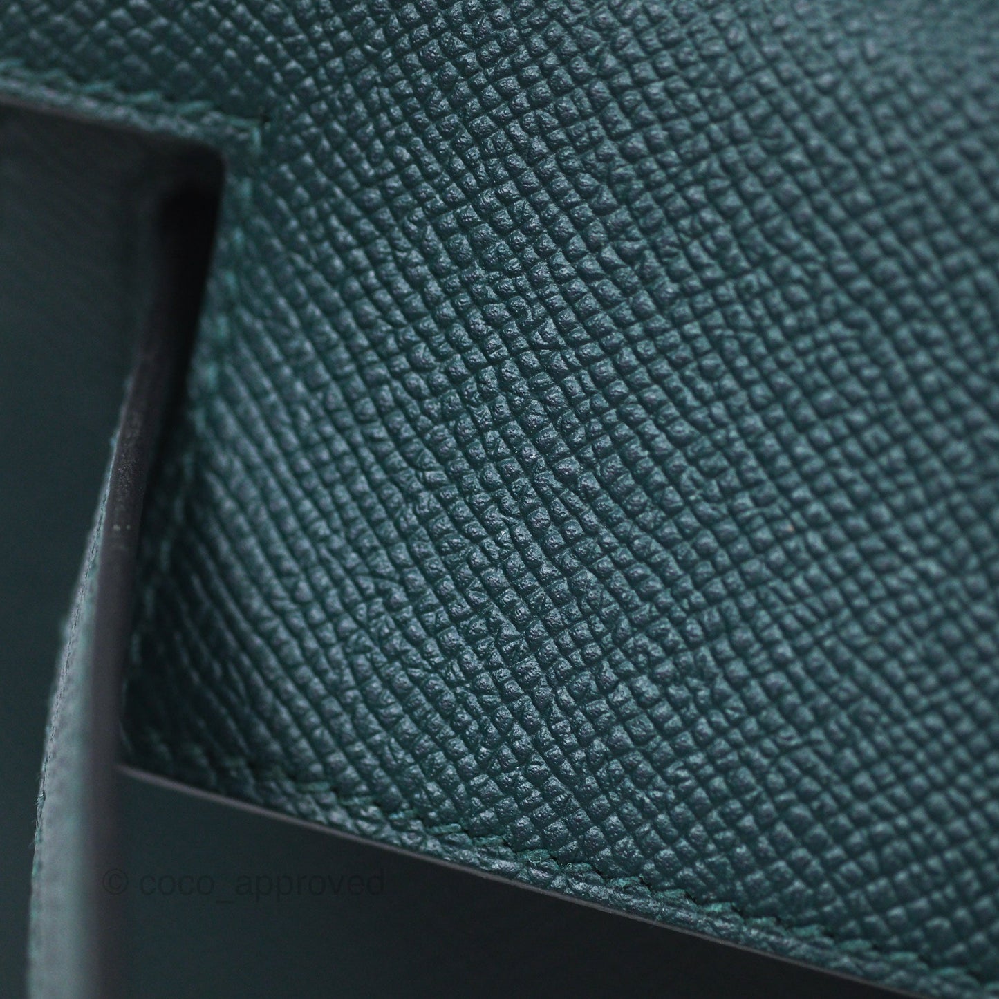 Hermès Kelly II 28 Sellier Vert Cypress 6O Veau Epsom Gold Hardware