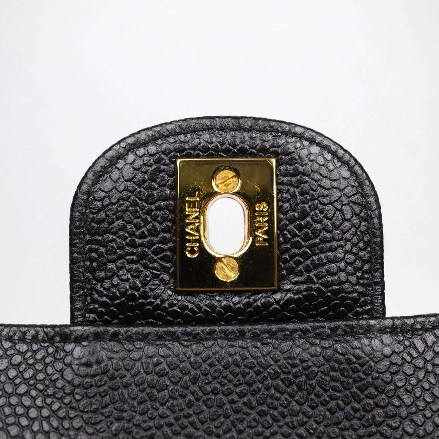 Chanel Vintage Camera Bag Coco Crush Black Caviar Gold Hardware
