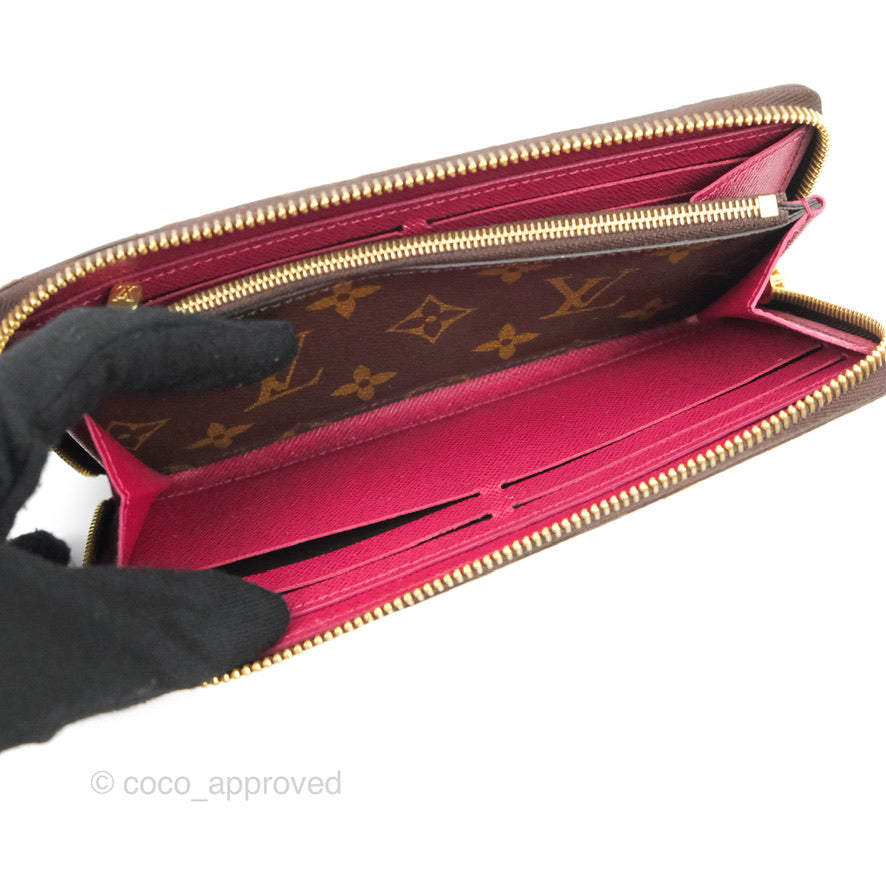 Louis Vuitton Clémence Wallet Monogram Canvas Fuchsia