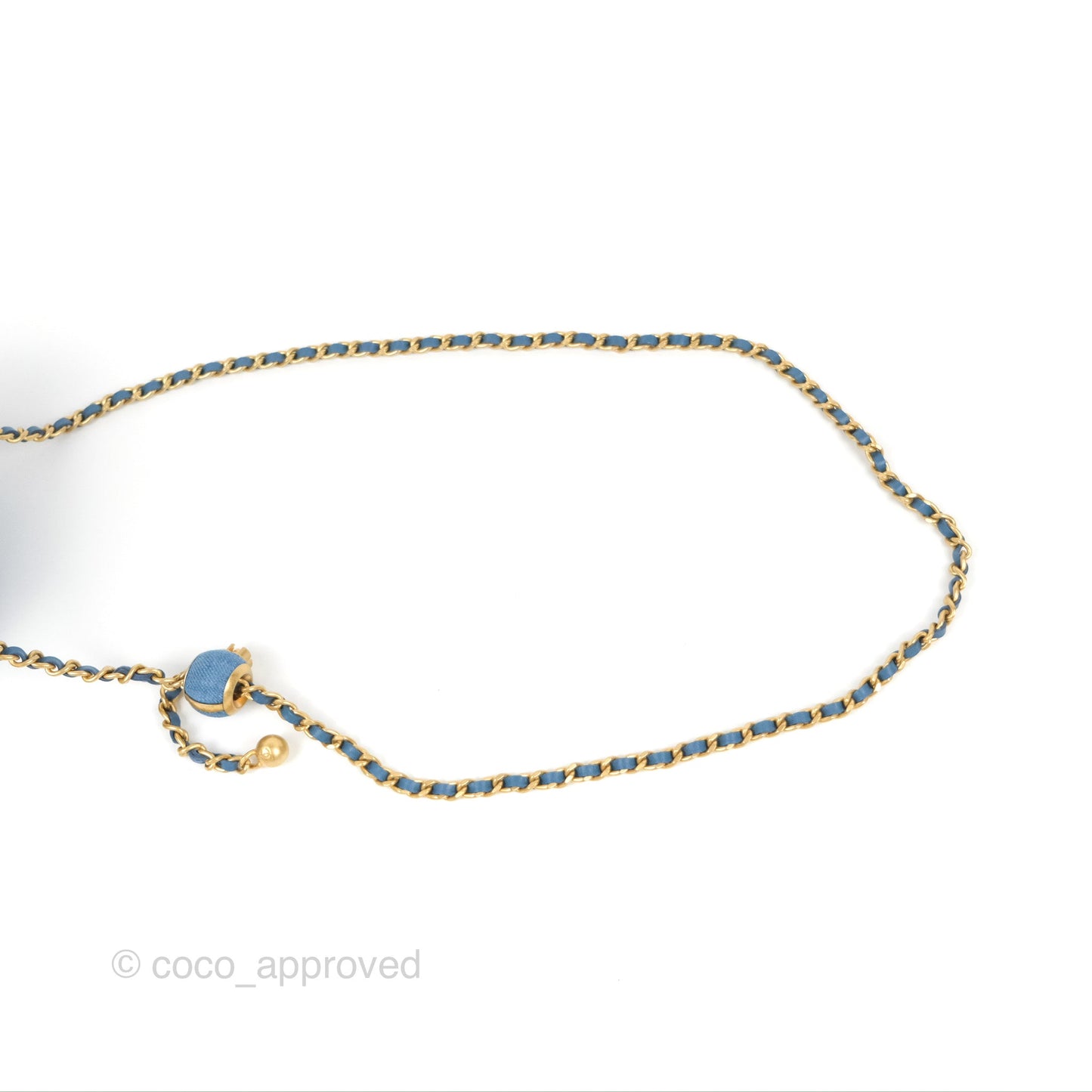 Chanel Mini Pearl Crush Vanity With Chain Denim Aged Gold Hardware