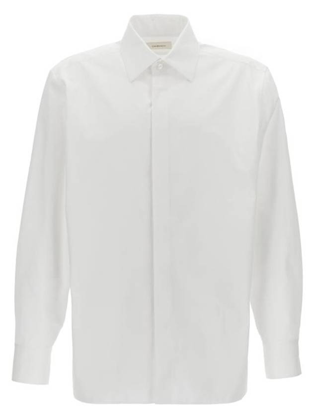 Luxury Saint Laurent Cassandre Long Sleeve Shirt White