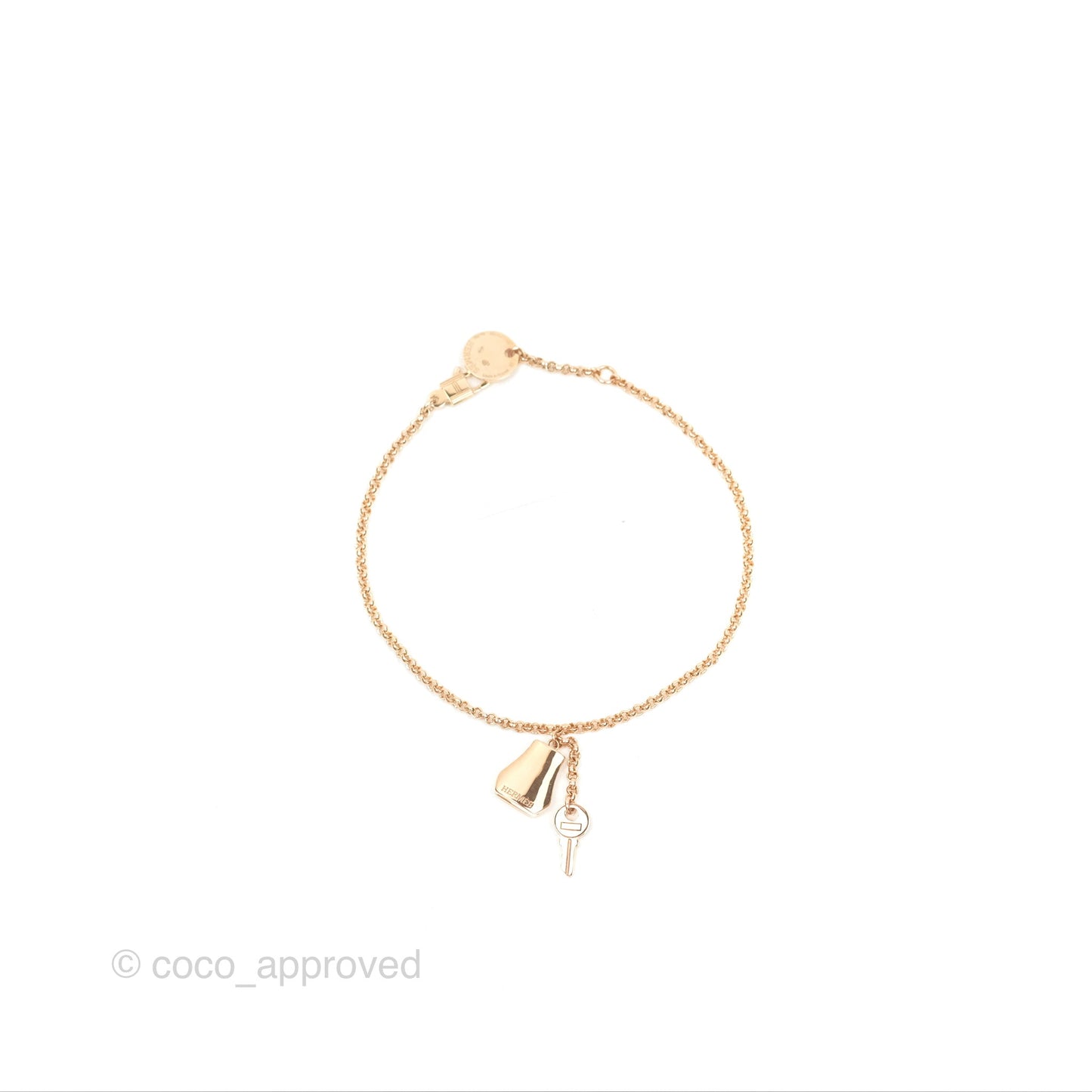 Hermès Kelly Clochette Bracelet Rose Gold