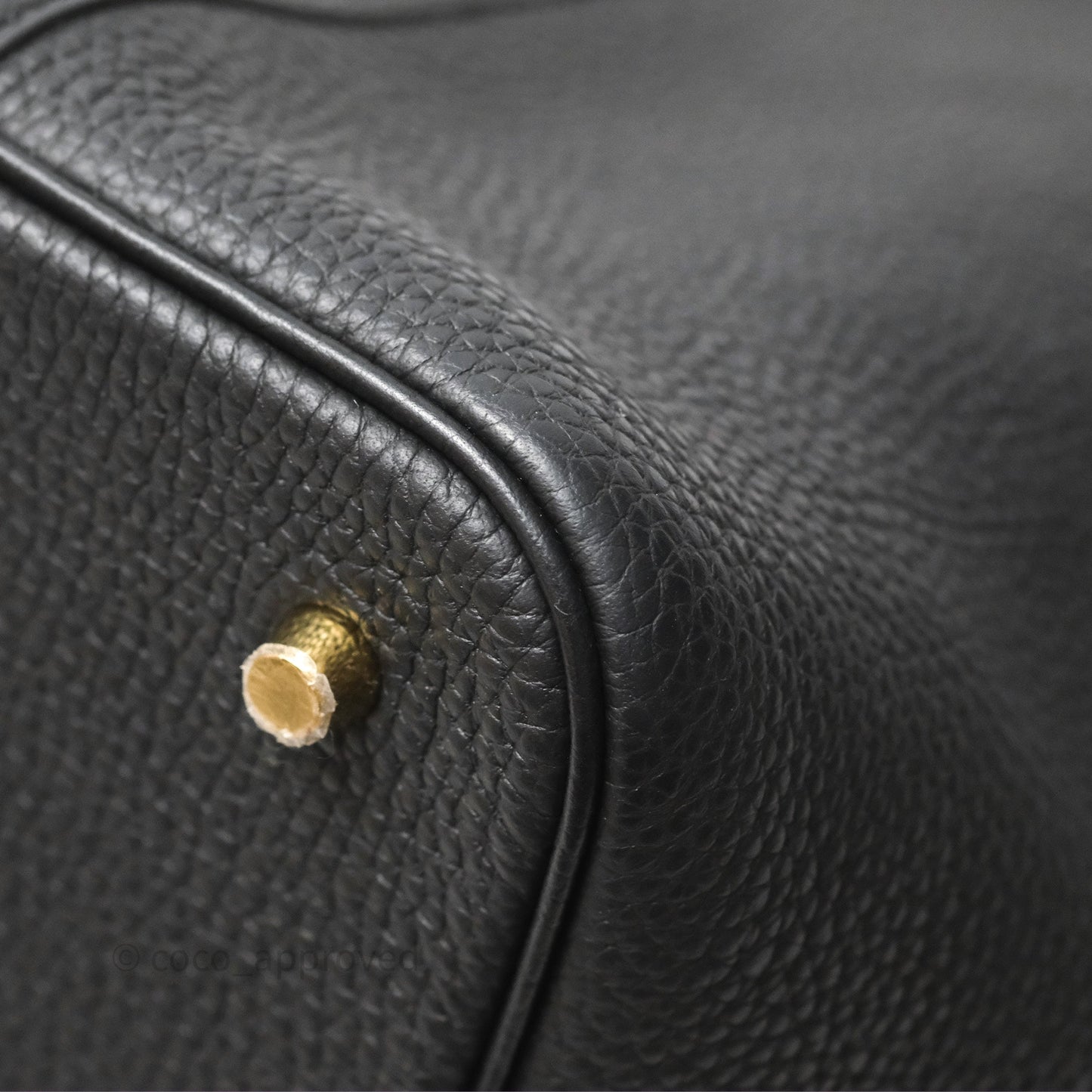 Hermès Picotin 22 Noir 89 Clemence Gold Hardware