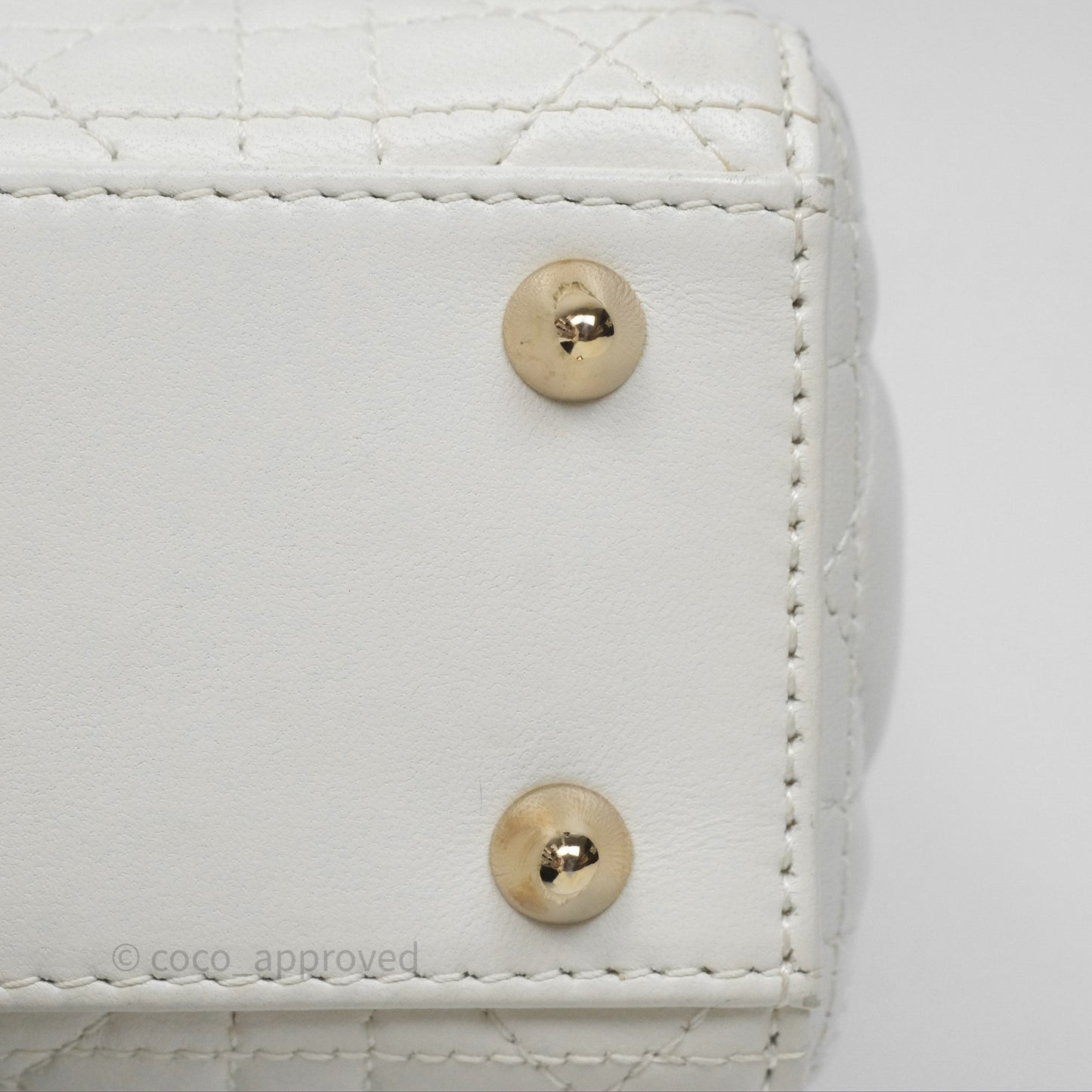 Christian Dior Small Lady Dior My ABCDior Bag Latte Cannage Lambskin