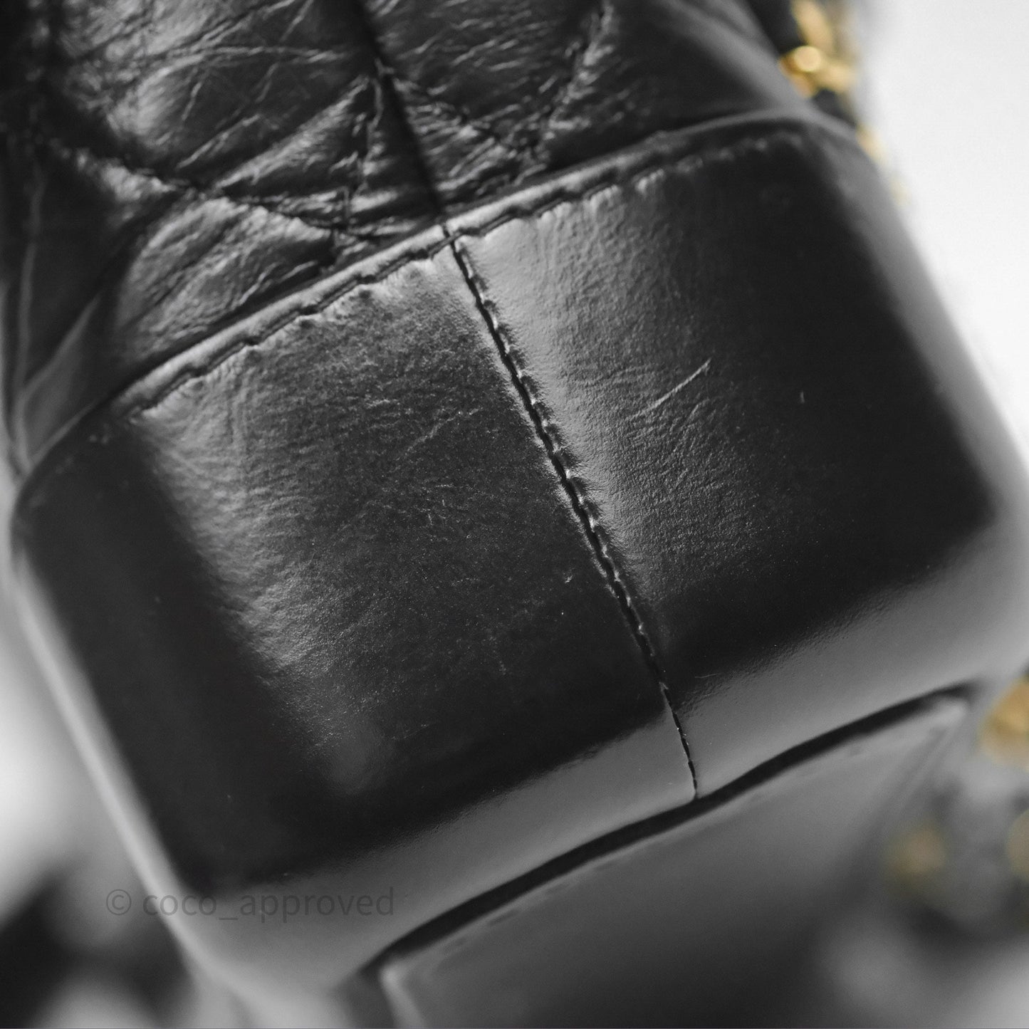 Chanel Small Gabrielle Hobo Quilted Black Aged Calfskin