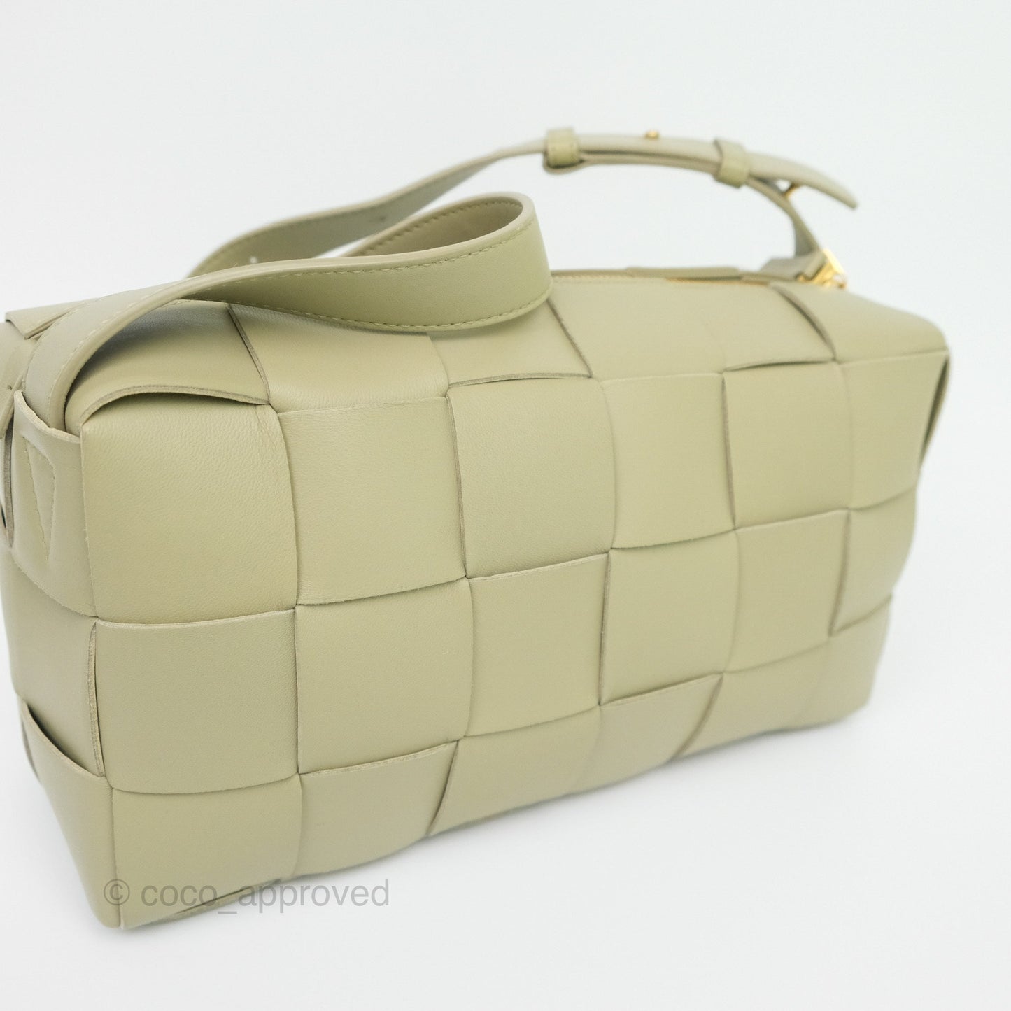 Bottega Veneta Brick Cassette Bag Olive Green Intrecciato Lambskin
