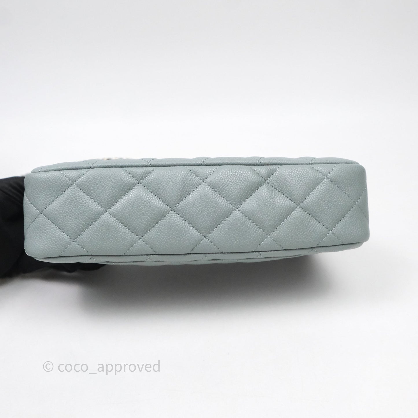 Chanel Clutch on Chain Tiffany Green Caviar Gold Hardware