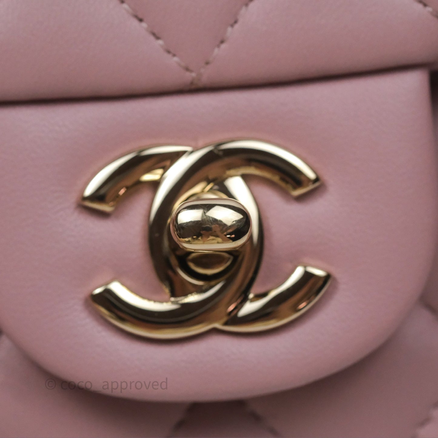 Chanel Top Handle Mini Rectangular Flap Lilac Pink Lambskin Gold Hardware