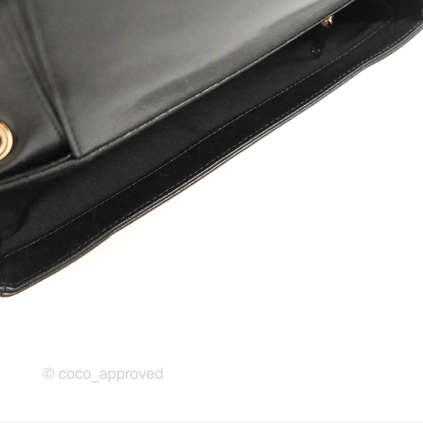 Chanel Chevron Mademoiselle Flap Bag Black Sheepskin Gold Hardware